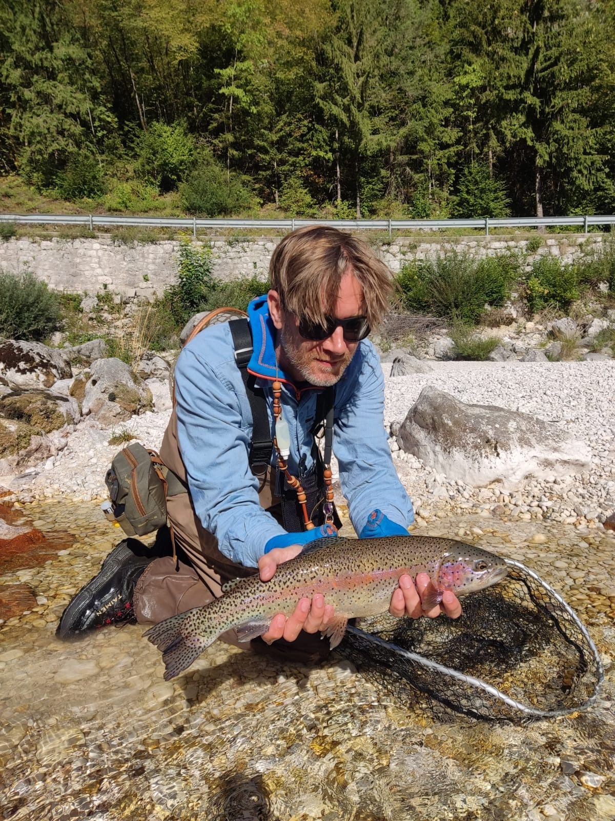 marble trout & Mcfarland Fishing with Fiberglass Fly Rods